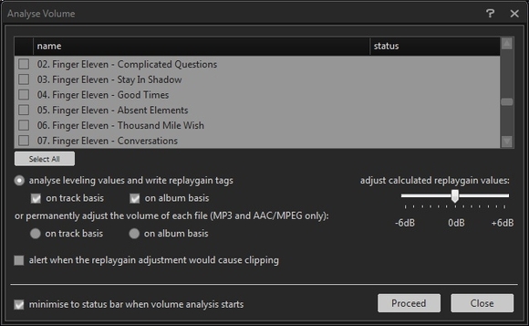 MusicBee: برنامج MusicBee Analyze Volume