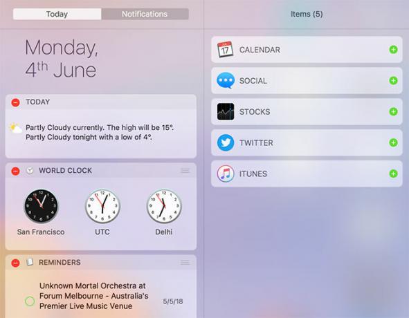 شاشة macOS اليوم