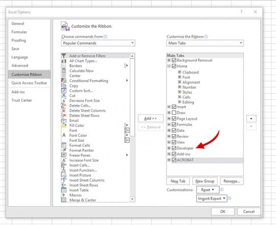 كيفية فتح علامة تبويب المطور المخفي في Excel Excel Developer1