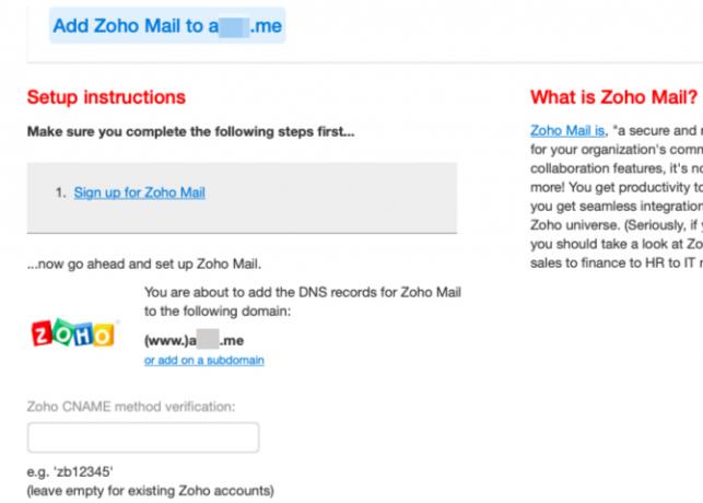 قم بتثبيت Zoho Mail باستخدام الإعداد بنقرة واحدة في iwantmyname.com