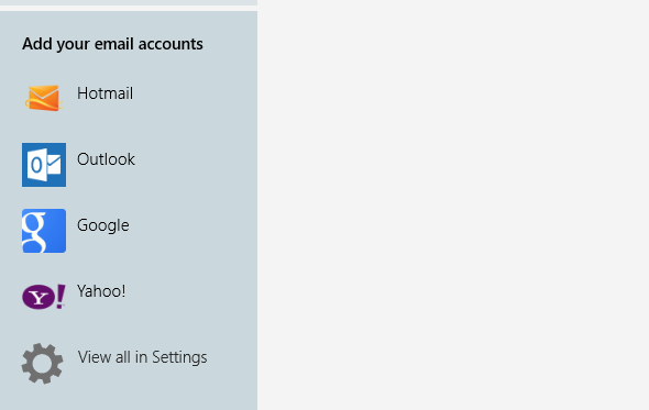 أضف حسابات البريد الإلكتروني إلى تطبيق بريد Windows 8