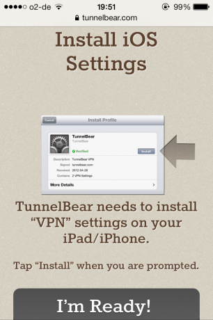 قم بإعداد VPN على iPhone الخاص بك في دقائق مع Tunnelbear Tunnelbear4