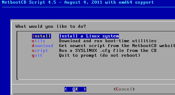 NetbootCD: قم بتثبيت Ubuntu و Fedora و Debian & More From One CD [Linux] netbootcd start