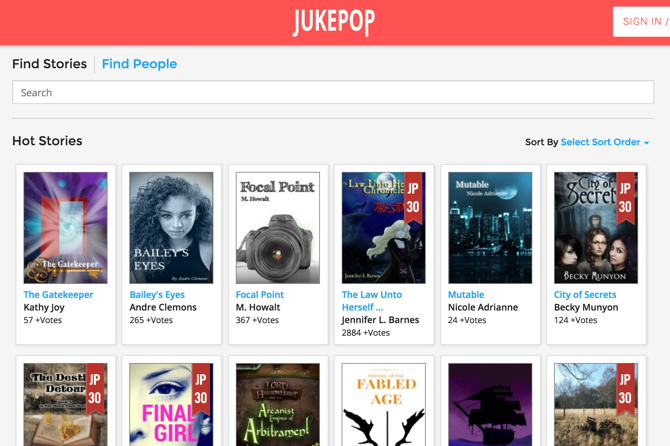 تطبيق القراءة التسلسلية JukePop