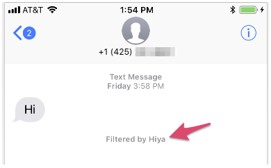 حظر Hiya SMS