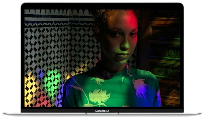 شاشة Retina على جهاز MacBook Air