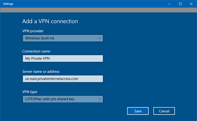 إعداد اتصال VPN في Windows 10