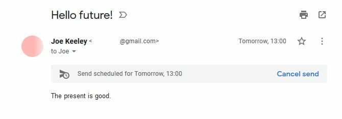 إلغاء بريد إلكتروني مجدول في Gmail