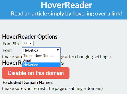 إعدادات Hover-Reader-Settings