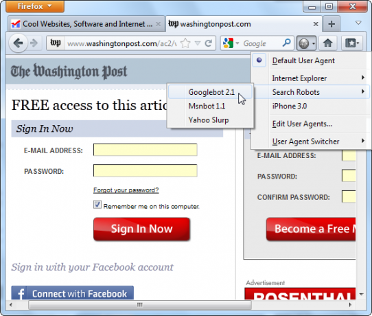 انتحال صفة متصفحات أخرى باستخدام User Agent Switcher [Firefox] لقطة شاشة 12