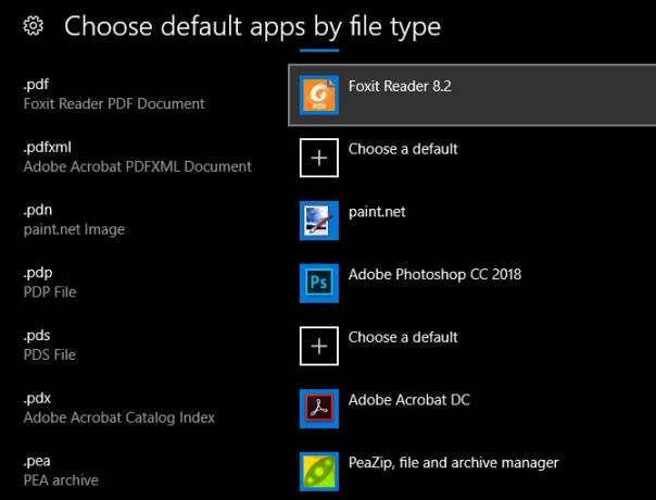 اقترانات ملفات Windows 10