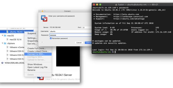 برنامج VMWare-Fusion-SSH-Connect