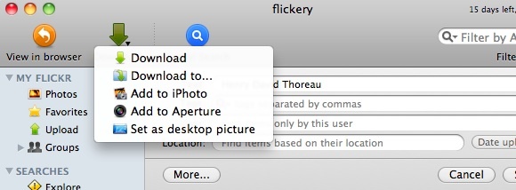 الوصول الكامل إلى حساب Flickr من جهاز Mac الخاص بك [MakeUseOf Giveaway] flickerydownload