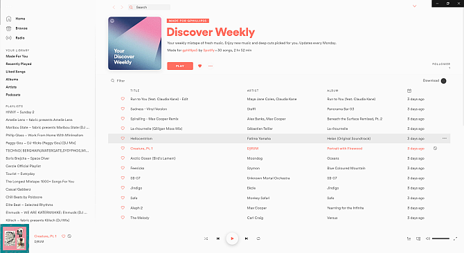 spicetify موضوع مخطط اللون الافتراضي