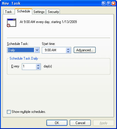 بديل محمول مجاني لبرنامج Windows Task Scheduler freebyte5