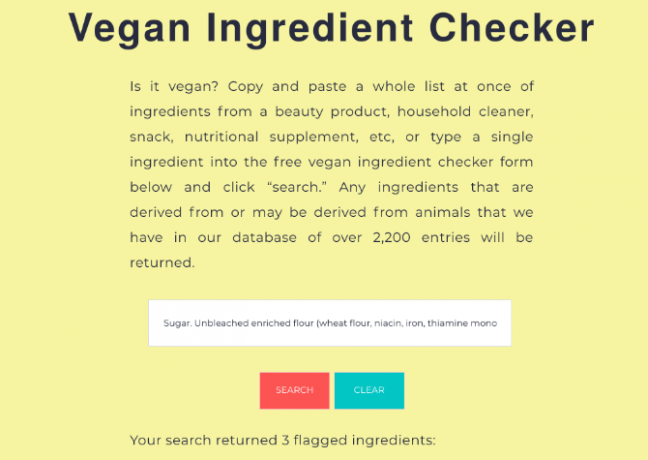 استخدم Double Check Vegan للتحقق مما إذا كانت قائمة المكونات نباتية