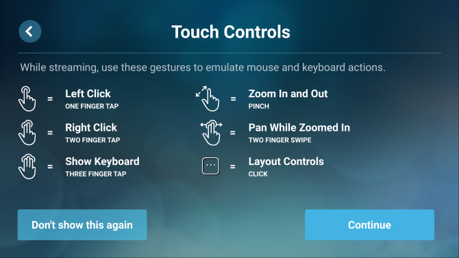 عناصر تحكم Steam-Link-Touch-Touch