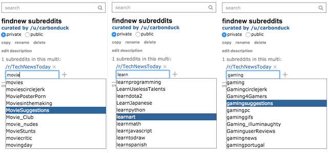 البحث عن new-subreddits-with-multireddits