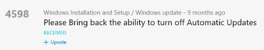ملاحظات Windows إعادة التحديث