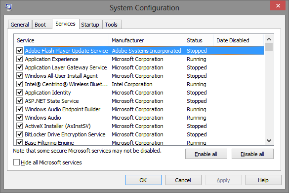 6 تكوين نظام Windows - الخدمات
