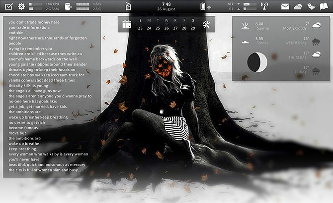 أفضل جلود Rainmeter لسطح المكتب البسيط - Alphabar