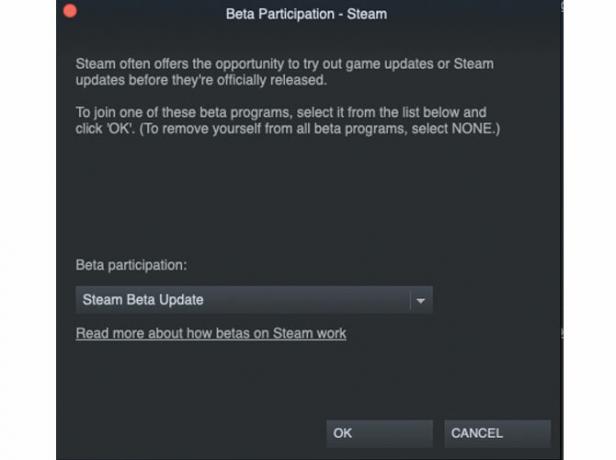 صورة توضح كيفية تحديث عميل Steam الخاص بك للوصول إلى Remote Play
