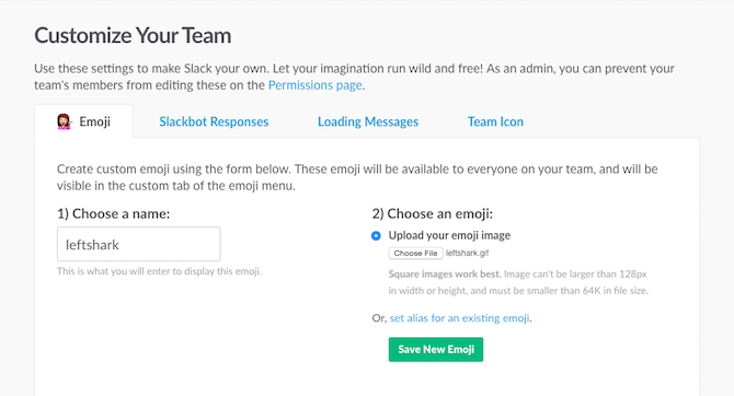 الرموز التعبيرية المخصصة Slack