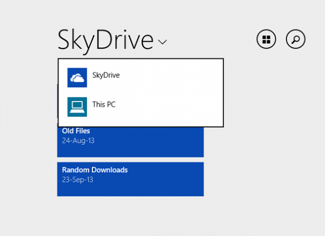 SkyDrive- واجهة المستخدم