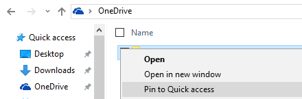 Windows 10 File Explorer Pin للوصول السريع