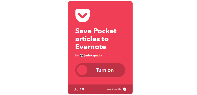 دليل IFTTT النهائي: استخدم أقوى أداة للويب مثل Pro 57IFTTT PocketToEvernote