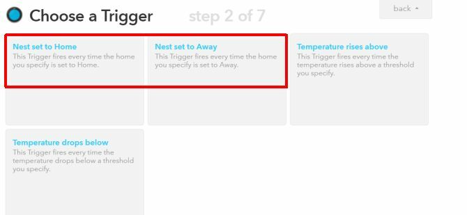 وصفة Nest Smart Thermostat IFTTT للحصول على ميزة الابتعاد التلقائي
