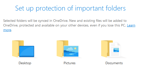 حماية مجلد onedrive