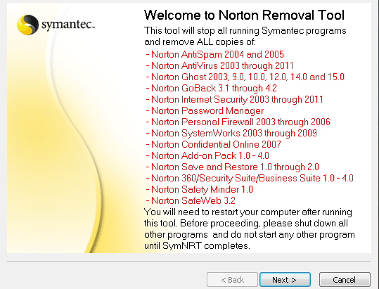 كيفية إزالة Norton أو McAfee من جهاز الكمبيوتر الخاص بك Nortonremovaltool