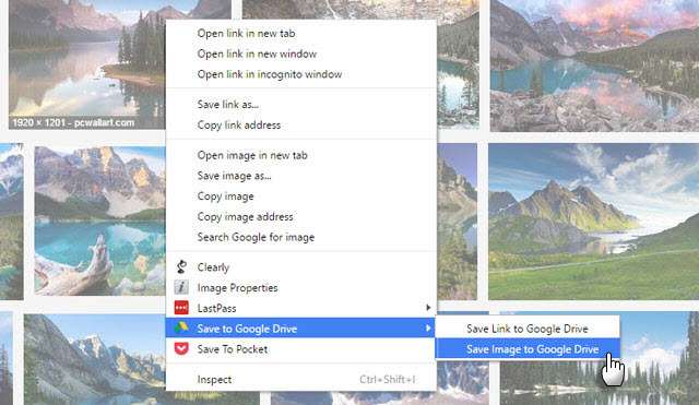 حفظ في Google Drive