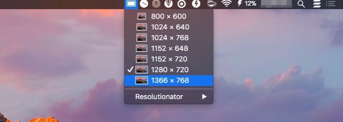 Resolution-Mac Menu Bar Apps