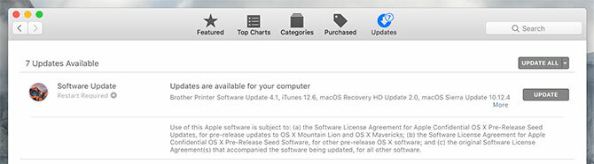 ابحث عن تحديثات Mac App Store عندما يعمل mac ببطء