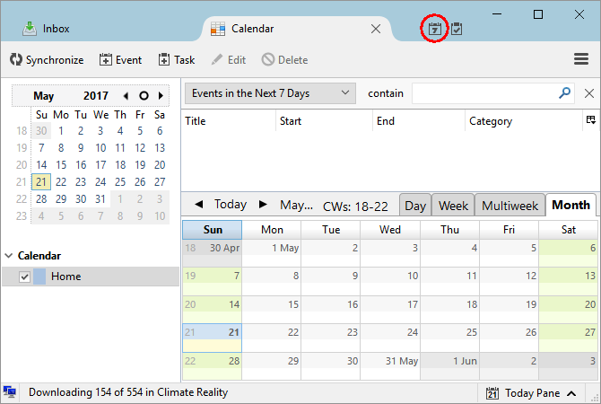 كيفية دمج تقويم Google في Thunderbird Thunderbird Lightning Calendar 670x450