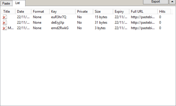 الملحق Pastebin