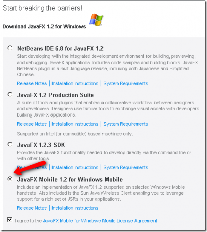 جافا لنظام التشغيل Windows Mobile