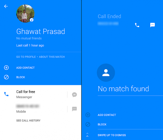 العثور على Facebook-Hello-Caller-ID-Dialer-App-Android-الواردة- caller-id-no-match-found