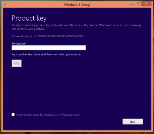 2 مفتاح منتج إعداد Windows 8