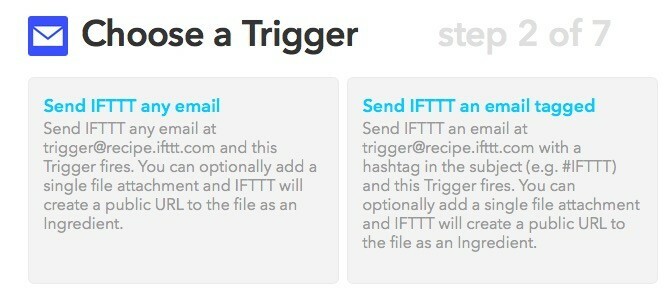 إرسال بريد IFTTT الإلكتروني