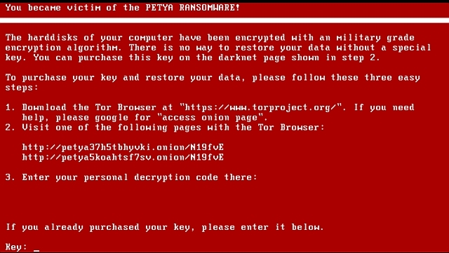 أصبحت Petya Ransomware ضحية