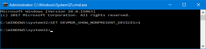 كيفية إزالة برامج التشغيل القديمة بسهولة من Windows NONPRESENT DEVICES CMDPROMPT