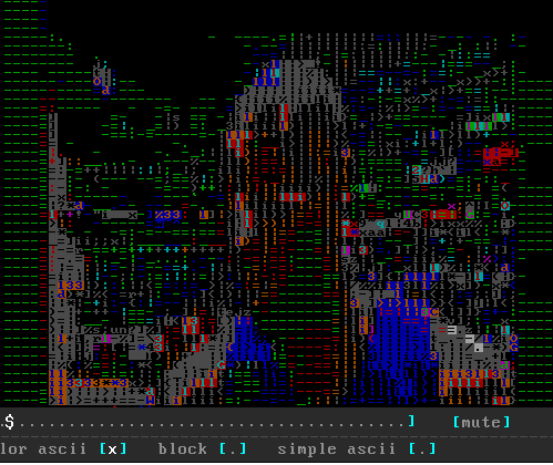 عرض رمز ascii