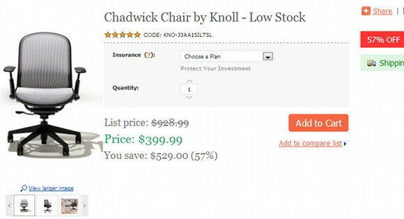 شراء كرسي مكتب على الانترنت