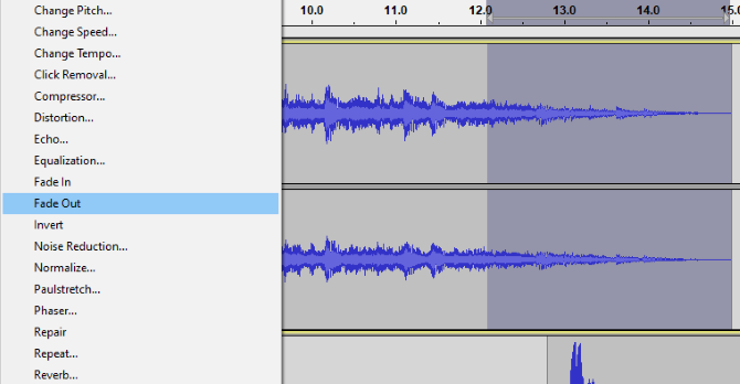 استخدم أداة التلاشي لتحسين إنتاجات Audacity الصوتية