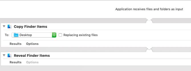 تطبيق Automator لنسخ عناصر محددة إلى مجلد معين على Mac