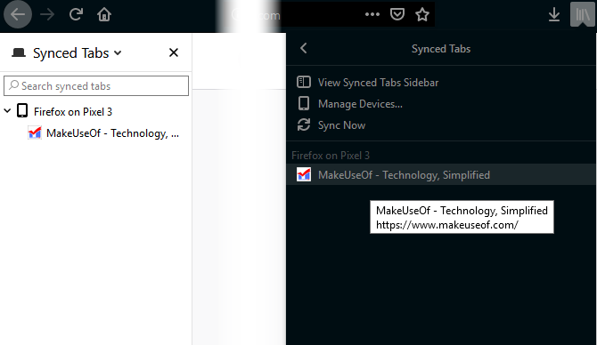Firefox Synced Tabs Desktop