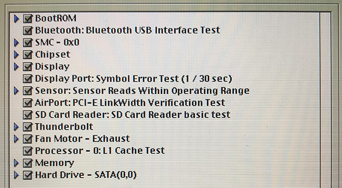 اختبار EFI لتشخيص خدمة Apple